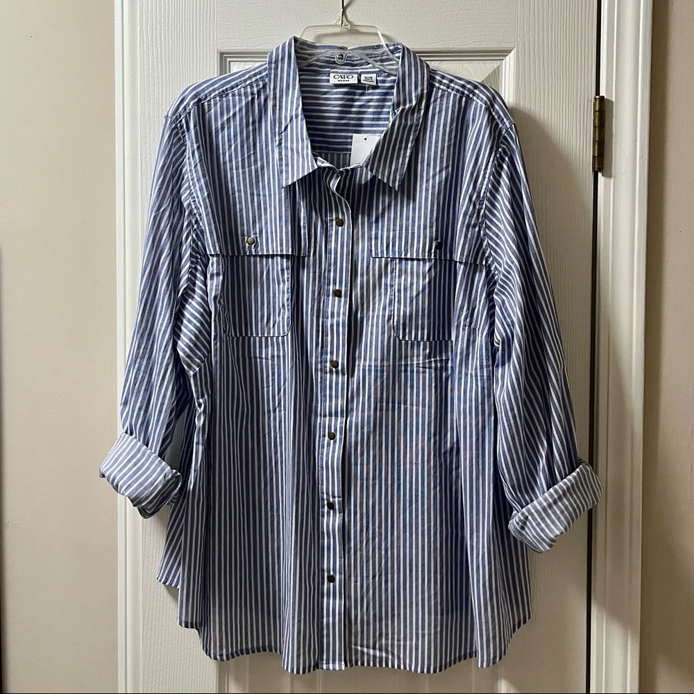 Cato plus size button-up